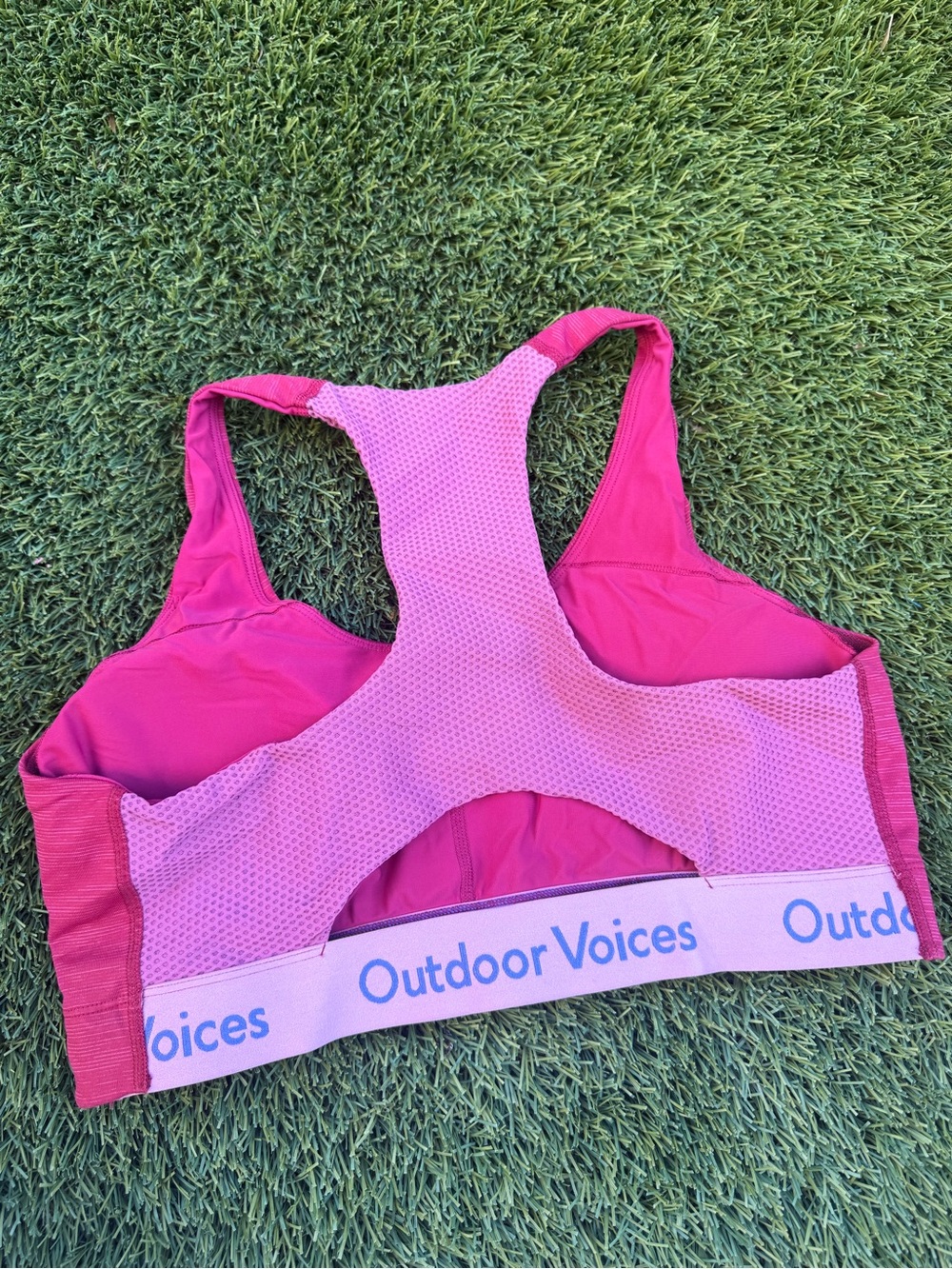 Outdoor Voices Pink Racerback Sports Bra - Picture 3 of 7